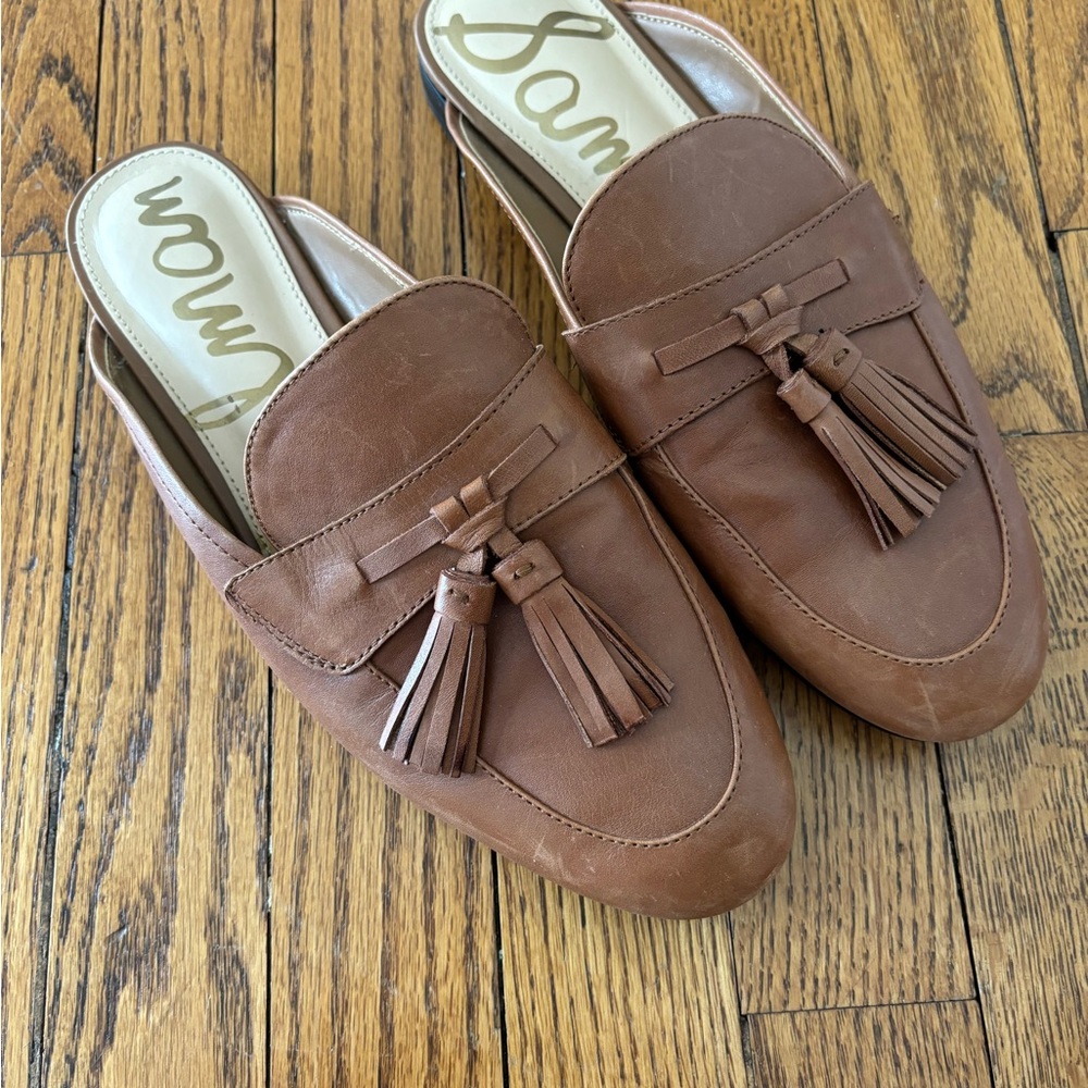 Sam Edelman Cognac Tassel Slides